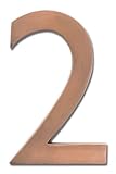 Architectural Mailboxes 3585AC-2 Brass 5-Inch Floating House Number 2, Antique Copper Architectural 
