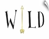 Tara Moss壁Peel「Wildゴールド矢印壁アートプリント 20" x 16" 2346691_14_20x16_none