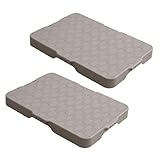 山善(YAMAZEN) 家庭用平台車 28.5×41cm【2台組セット】耐荷重50kg 軽量0.8kg 連結機能 台車 平台車 コンパクト ホームキャリーライト モカ HCL-E38(MK)X2