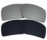 2ペアカラーStayレンズ2.0 MM厚さの偏光交換レンズブラック&チタンOakley Eyepatch 2 ( oo9136 )