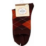 ソックス アーガイル ブラウン 商品コード：31964 不二貿易