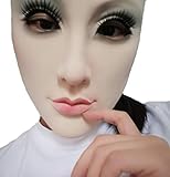 [UpdateClassic] 美女風マスク 偽娘 お面 仮面 リアル かぶりもの パーティーグッズ ものまね 余興 コスチューム コスプレ マスクのみ