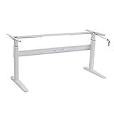 手動上下昇降デスク 脚のみ 白 ホワイト デスク スタンディングデスク 昇降式テーブル 昇降テーブル 上下昇降 昇降デスク 昇降式 エルゴノミクス オフィスデスク 事務机 ワークデスク 手動 高さ調整 昇降 02rlegwh