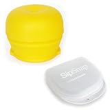 SipSnap こぼれないシリコンコップカバーKID 1個+キャリーケース (イエロー) [並行輸入品]