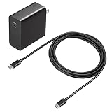 サンワサプライ USB PD 65W AC充電器 Type-C 1ポート 2mケーブル付 ノートPC/タブレット対応 PPS対応 ブラック ACA-PD91BK