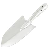 uxcell シャベル スコップ 園芸シャベル 円いスコップ 芝居用移植鏝 スライバー メタル柄スコップ