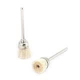 uxcell 研磨ブラシホイール　ホワイトシルバートン　メタルナイロン製　ポーランドブラシソフトナイロンブラシ2個入り