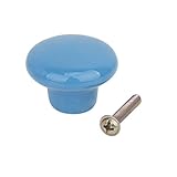Homyl ドア　ダンス　引き出し等用　陶器ノブ　ドア取っ手 ハンドル　サーメットノブ　取っ手　つまみ　ノブ　全７色 - ブルー