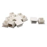 uxcell　家具保護 パイプキャップ　エンドキャップ　ホワイト　プラスチック製　12個入 20x20mm
