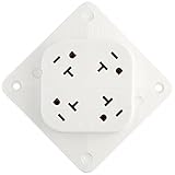 Hubbell HBL420W 4-PLEX Receptacle 20 amp 125V 5-20R White [並行輸入品]