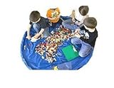 ZZX_BOBO お片づけ おもちゃ 収納袋 持ち運び マット 防水 150 cm キッズ 子供 特大サイズ (ブルー)