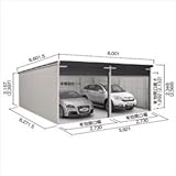 ヨドガレージ　ラヴィージュ　VGB-3062　一般型　標準高タイプ　2連棟　【シャッター車庫　ガレージ】 　ウッディブラウン（受注生産）