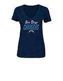 NFL San Diego ChargersレディースWinning Ranksプログラム半袖VネックTシャツ、XL、海軍ヘザー