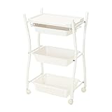 シェイプワゴン 4段 全2色 幅51cm×奥行34.8cm×高さ81.5cm [ エステワゴン ネイルワゴン 美容室ワゴン キッチンワゴン マルチワゴン サイドワゴン キャスター付き インテリア 収納 まつげエクステ 業務用 サロン ワゴン