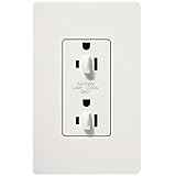 Lutron SCR-15-DDTR-SW Satin Colors 15-Amp Dual Dimmable Tamper Resistant Receptacle, Snow [並行輸入品]