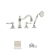 Rohl A1404LMPN Acqui Roman Tub Faucet with Handshower Polished Nickel Lever by Rohl