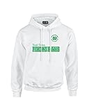 NCAA North Dakotaブロック50 / 50 Blended 8オンスフード付きスウェットシャツ、4 x、ホワイト