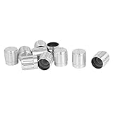 uxcell Aluminum Alloy Potentiometer Knobs Cap 15x16mm 10pcs Silver Tone [並行輸入品]