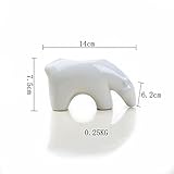 RaiFu 植木鉢 陶器 小型 ホッキョクグマ型 シンプル ホワイト　多肉　オウゴンカズラ ホーム オフィス 飾り物 インテリア おしゃれ かわいい 北欧式 14 * 7.5 * 6.2cm タイプ1