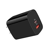 usb-c 充電器 usb コンセント Type-C 急速充電器 Type-C USB-A 充電器【20W/PD3.0 QC3.0規格対応】急速充電 iPad Pro、iPhone 15 Pro/Plus/14/13/12、Galaxy S23 Ultra、Google Pixel 7 Pro/6など対応 ブラック