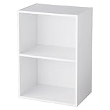 カラーボックス 2段 DCM-FCB6045 SW Sホワイト 41.5x29x59.4㎝