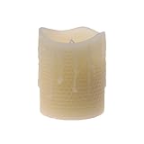 溶けたDrippingハニカムちらつきLEDフレイムレスキャンドル 3*4"