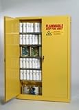 イーグルYPI-30塗料やインクの安全ストレージキャビネット - イエロー一つの扉自動閉鎖三棚