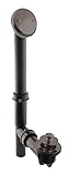 ウエストブラスブラックTubularツイスト& Close Drain Bathwasteとオーバーフロー Y594144-12 1