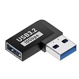 USB 直角アダプター | USB 3.0 アダプター オスメス 10BPS データ転送 | L型 90度 直角 方向変換アダプター オス×メス | PC、ラップトップ、USB A 充電器、パワーバンクなどに対応するコンバーター エクステンダー