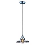 Maxim Lighting 25027MSKPN One Light Mirror Smoke Glass Down Pendant, Polished Nickel [並行輸入品]
