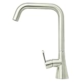 【xinlixing】9005冷熱混合混合水栓 シングルレバー 蛇口 キッチン 台所 用 360°回転 蛇口 セラミック製回転板弁により (60cm オリジナルホース付き)