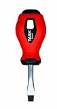 Task Tools T01507C 1-1/2-Inch C Stubby Number-2 Square Recess Screwdriver with Rubber Grip and Hang 