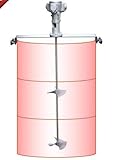 50 gallon Pneumatic Mixer blender Horizontal Plate Rung Dope Tank Barrel Aluminum Alloy Blade