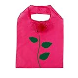 エコバッグ　バラ ローズ　お買い物バッグ 収納袋一体型 ラメ入り ecoバッグ バラ ローズ