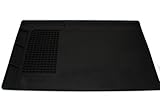 COHKデザイン35x25cm断熱シリコンパッド電気BGAはんだ付け修理ステーションネジ穴マット付きメンテナンスプラットフォーム (黒)