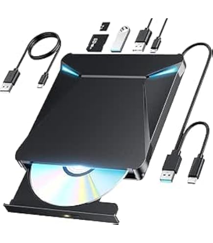 Amazon.co.jp: 外付けブルーレイドライブ 5イン1 光学式USB DVD