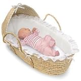 Natural Hooded Moses Basket by Badger Basket [並行輸入品]