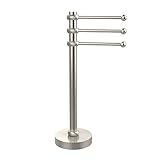 allld| # Allied真鍮973t-sn Vanity Top 3スイングアームゲストタオルホルダーwith Twistedアクセント、