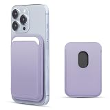 [WALLFID] MagSafe対応 マグネット式ウォレット iPhone 17/16/15/14/13/12 対応 レザー カードケース RFIDスキミング防止 強力マグネット 薄型(紫)