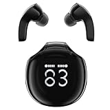 【2023新設計】ACEFAST ワイヤレス イヤホン Bluetooth5.3 SVE AI通話ノイズキャンセリング 9mmダイナミックドライバー 最大30時間連続再生 LEDディスプレイ残量表示 usb-c急速充電 快適な装着感 AAC/SBCコーデック対応 ブルートゥースイヤホン IPX4防水 TELEC技術基準適合 iPhone/Android適用 黒色