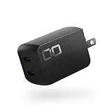CIO NovaPort DUOⅡ 45W USB-C 2ポート PD 急速充電器 [世界最小級 NovaIntelligence NovaEngine搭載] ACアダプター Type-C iPhone 17 / Air / 16 / 15 Android Galaxy Macbook iPad向け ノートPC (ブラック)