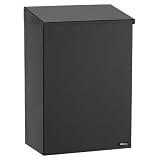 Qualarc Allux 100壁またはポストマウントトップロード亜鉛メッキスチールメールボックスinブラック