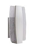 Craftmade z4602-led Duo 11 " LED壁取り付け用燭台with Heavily Seededキャストガラスシェード、 シルバー Z4602-56-LED 1