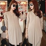 薄裏起毛 前ボタン ポケット付 Ａライン 授乳服 ワンピース【授乳ワンピース 授乳ウェア マタニティ】【cd108686】 (アイボリー)