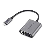 Cable Matters USB C 2.5G 有線LANアダプター [2.5Gbps ＆ 100W充電対応] 2-IN-1 USBC LAN変換アダプター、タイプC イーサネット Thunderbolt 4/5・USB4対応 MacBook/PC/タブレット用