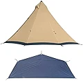3F UL GEAR ワンポールテント（210T） 2点セット(テ�ント+グランド シート) タープテント 防水 アルミ テント 折りたたみ 簡易テント 収納バッグ付き 簡易 簡単 軽量 キャンプ用品 アウトドア ワンポール型 日焼け対策 おしゃれ 簡単組み立て 公園 4-6人用 ワンタッチテント 組立簡単