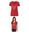 NFL Kansas City ChiefsレディースWinning Ranks半袖VネックTシャツ, Large , Red Pepper Heather