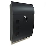 Amagabeli 18" Vertical Style Townhouse Locking Wall Mount Mailbox, Black, XXIANG001 [並行輸入品]