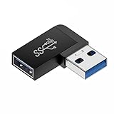 chenyang USB 3.0 アダプター USB 3.0 Type A オス - メス 延長 電源 データ ビデオアダプター 90度 直角 フラットタイプ 10Gbps