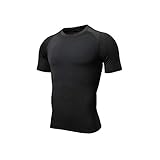 [ユーエイチ] スポーツインナー 半袖 140 キッズ 野球 [ UPF50+ UVカット率99.8% 吸汗速乾 ] 黒 ブラック アンダーシャツ SSS-140BK